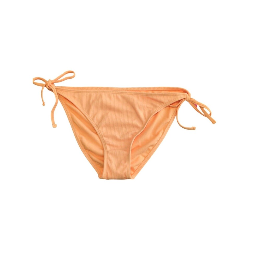 Xhilaration Bikini Bottoms XL Junior's Orange Ribbed Tie String Cheeky Cut